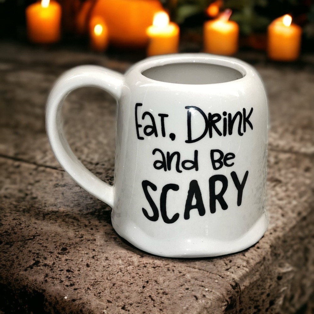 Ghost Stoneware Halloween Mug